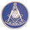 Freemasons Car Emblem / Past Master symbol with Dark Blue background. Masonic Car Bumper Decal