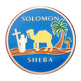 Freemasons Car Emblem / Solomon Sheba - Queen of the South symbolism. Masonic car bumper decal with blue background for Freemasons
