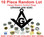 wholesale masonic rings Ten (10) Pack - Random Freemason Rings - Suggested Value $350 - Mixed Lot of Stainless Steel Wholesale Masonic Rings Cheap - choose one size per set.
