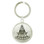 Past Master Freemason Keychain with Silver tone and etched Compass and Square symbol. Freemason Gift