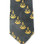 Past Master Masonic Neck Tie - Black and Yellow Polyester long tie with duplicated Masonic pattern design for Freemasons masonic neck ties