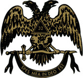 Freemason's Car Window Sticker Decal - Scottish Rite 32nd Degree - Masonic Car Emblem with colorful eagle logo