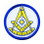 Past Master Masonic Patch - Classic colorful symbol on round surface for Freemasons masonic patches