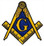 Golden Masonic Cut Out Shaped Patch For Freemasons - Blue and Gold