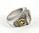 masonic ring Blue Lodge - Duo-Tone Gold Icons and Silver Color Steel Band. Freemason Ring with Blue Mason Symbol - Free and Accepted Masons - Masonic Rings for sale - Freemason Jewelry	