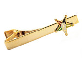  Masonic O.E.S. Tie Clip / Tie Bar - Gold Color with Classic Order Of The Eastern Star Symbol 