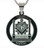 Masonic Pillars Pendant - Silver Color Stainless Steel Masonic Freemason Necklace Disc Shaped Charm Pillars, Altar, Square and Compass - Includes Chain Necklace