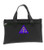 Royal Select Mason - Black Masonic Tote Bag for Freemasons - Classic Trowel Icon on Purple Background - Left Break