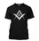 black freemason's t-shirt with white compass and square - masonic apparel