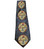 Masonic Neck Tie - Black Background Polyester long tie with York Rite Multi Symbol design Masonic pattern design for Freemasons. Knights Templar, Holy Royal Arch and Cryptic Masons 