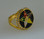 gold and black masonic OES eastern star ring women