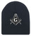 Masonic Hat Winter - Black Beanie Cap - Black and White Standard Masons Symbol. One Size Fits Most Freemasons Hat. Masonic Clothing, Apparel and Merchandise