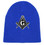 Free Masons  Hat Winter - blue Beanie Cap - Black and White Standard Masons Symbol. One Size Fits Most Freemasons Hat. Masonic Clothing, Apparel and Merchandise