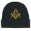 Freemason's Hat Winter - Black Beanie Cap with Golden Standard Masons Symbol - One Size Fits Most Freemasons Hat. Masonic Clothing, Apparel and Merchandise.