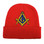 Freemasons Hat Winter -Red Beanie Cap - Golden Compass Masonic  Symbol. One Size Fits Most Freemasons Hat. Masonic Clothing, Apparel and Merchandise 