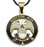Scottish Rite 32nd Degree - Gold Color Stainless Steel Masonic Freemason Pendant Medal Charm. Double Headed Eagles. Includes Necklace