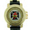 Knights of Templar Watch - In Hoc Signo Cross - Black Silicone Band - York Rite Masonic Symbol - Color Face Dial Watch