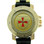 Knights of Templar Watch - Shield with Red Cross - Black Silicone Band - York Rite Masonic Symbol -Watch