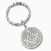 silver tone masonic keychain with compass and square gift idea freemasons