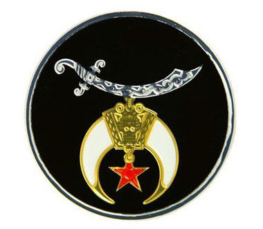 Freemason's Car Window Sticker Decal - Masonic Shriner Car Emblem with colorful Shriner's logo