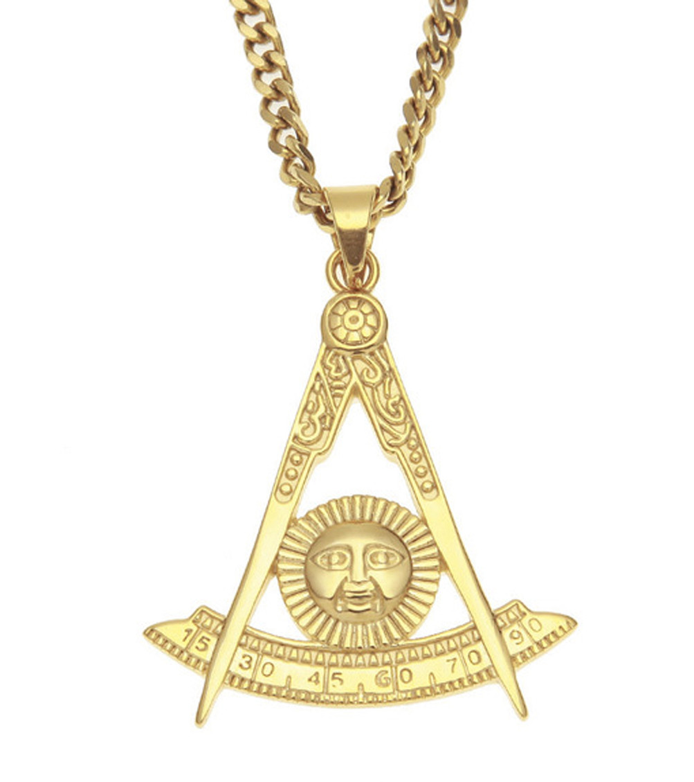 freemason gold pendant