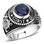Coast Guard Rings - US Military Ring (Stainless Steel with Blue Stone). United States veterans, soldiers etc.