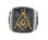 Blue Lodge - Signet Duo-Tone Gold Icons and Silver Color Steel Band. Freemason Ring with Master Mason Symbol - Free and Accepted Masons - Masonic Rings for sale - Freemason Jewelry