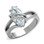 Steel Entangle Wire - CZ Stone Ring - Stainless Steel Engagement Ring / Wedding Band for Women