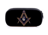 Black Masonic Carry Case / Organizer for Freemasons - Gold Compass and Square Logo