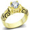 Womens poesy rings  Gold Plated Middle Stone Tribal Ring - Love and Commitment Marriage Engagements