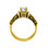 wedding band ladies Gold Plated Middle Stone Tribal Ring - 