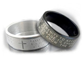 Serenity Prayer Rings - God grant me the serenity - Steel Rings (Black or Silver Color Steel)