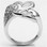 heart rings for women Womens Melt My Heart - Rhodium Plated Commitment ring w/ CZ Stones - Silver Color Poesy Promise Ring