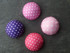 Polka Dot Fabric Cabochons 25-26mm