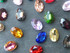 Colourful Glass Chaton Back Gems Oval 13x18mm