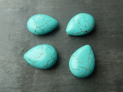 Turquoise Beads 18x25mm Teardrop