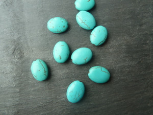 Turquoise Beads 12x15mm Oval (pk 10)