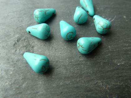 Turquoise Beads 5x10mm Drop
