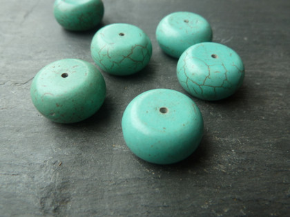 Turquoise Beads 9x18mm Drum