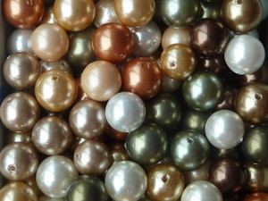 South Sea Shell Pearls Loose 8mm Autumn Mix
