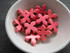 Dyed Howlite Bright Pink Square Cross 