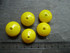 Handmade Hollow Glass Yellow Beads