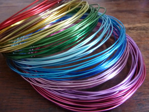 Colourful Aluminium Wire 0.8mm 2m