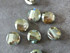 Facetted Crystal Coin Twist Beads Grey-Green 14mm