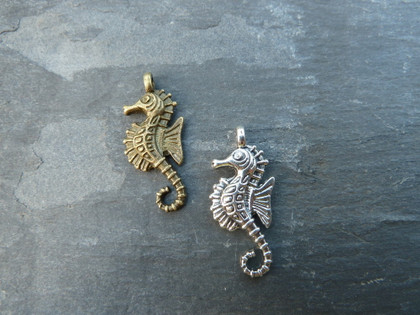 Seahorse Charms - Silver or Bronze