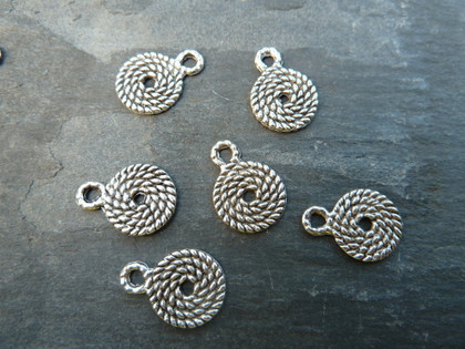 Rope Bails/Charms - Silver Tone