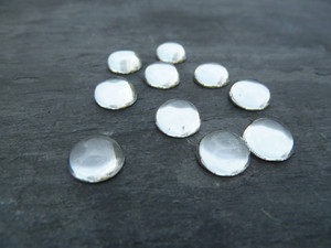 High-Domed Crystal Clear Round Glass Cabochons 10mm