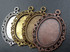 Vintage Style Oval Pendant Trays for 18x25mm glass