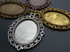 Vintage Style Oval Pendant Trays for 18x25mm glass