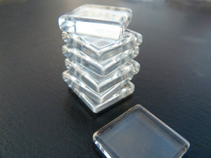 Crystal Clear Square Glass Tiles 16x16mm